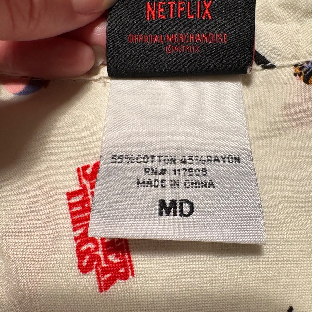 Stranger Things Button Down Shirt - Size Medium - image 4